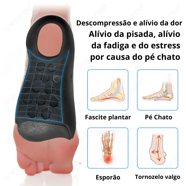 Palmilhas Ortopédica Para Pé Chato® - MontBrasil